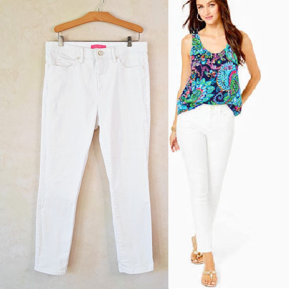 LILLY PULITZER 29" South Ocean High Rise Skinny Jeans Pants Size 12